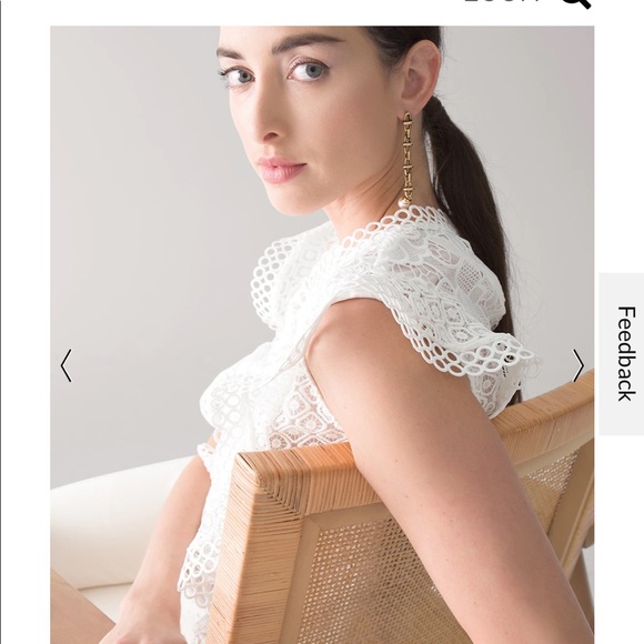 White House Black Market Tops - White House Black market Ruffle & Lace Sleeveless Top 6